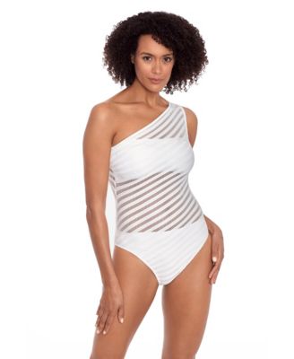 Lauren Ralph Lauren - One-Shoulder Tummy-Control One-Piece Swimsuit