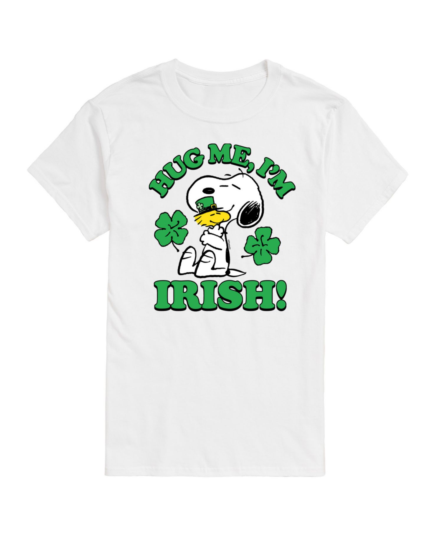 Men's Peanuts St Patrick's Day Hug Me I'm Irish Short Sleeve T-Shirt