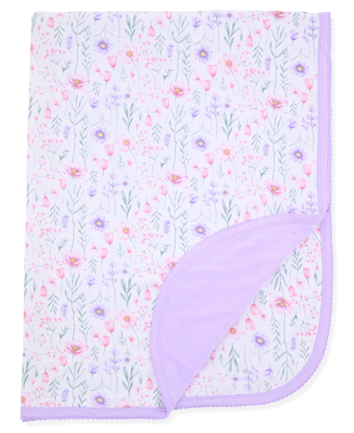 Max & Olivia Newborn Girls Print Reversible Swaddle Blanket In Multi