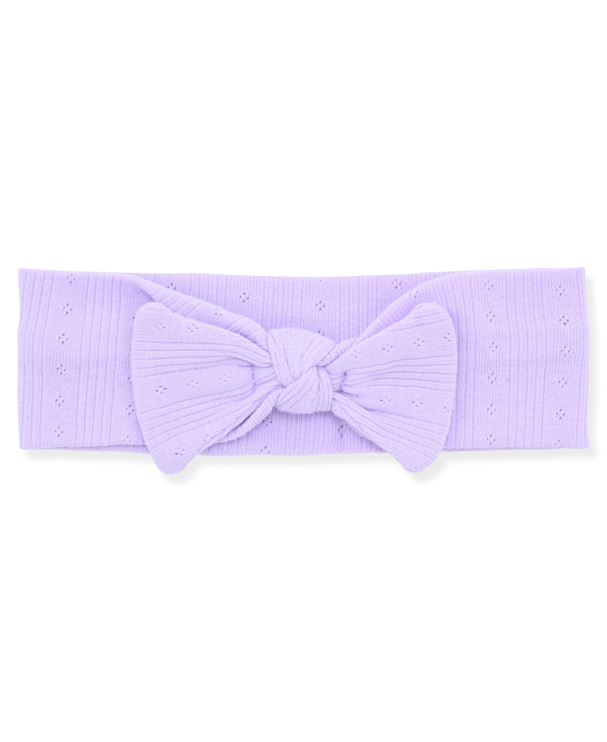 Max & Olivia Baby And Toddler Girls 3-piece Pointelle Pajama With Headband Set In Purple