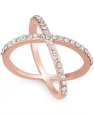 INC International Concepts Criss Cross Rhinestone Rings, Only at Macy's