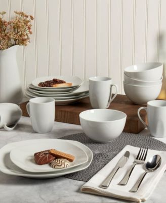 Logan Ash White 16 Pc. Dinnerware Set, Service for 4