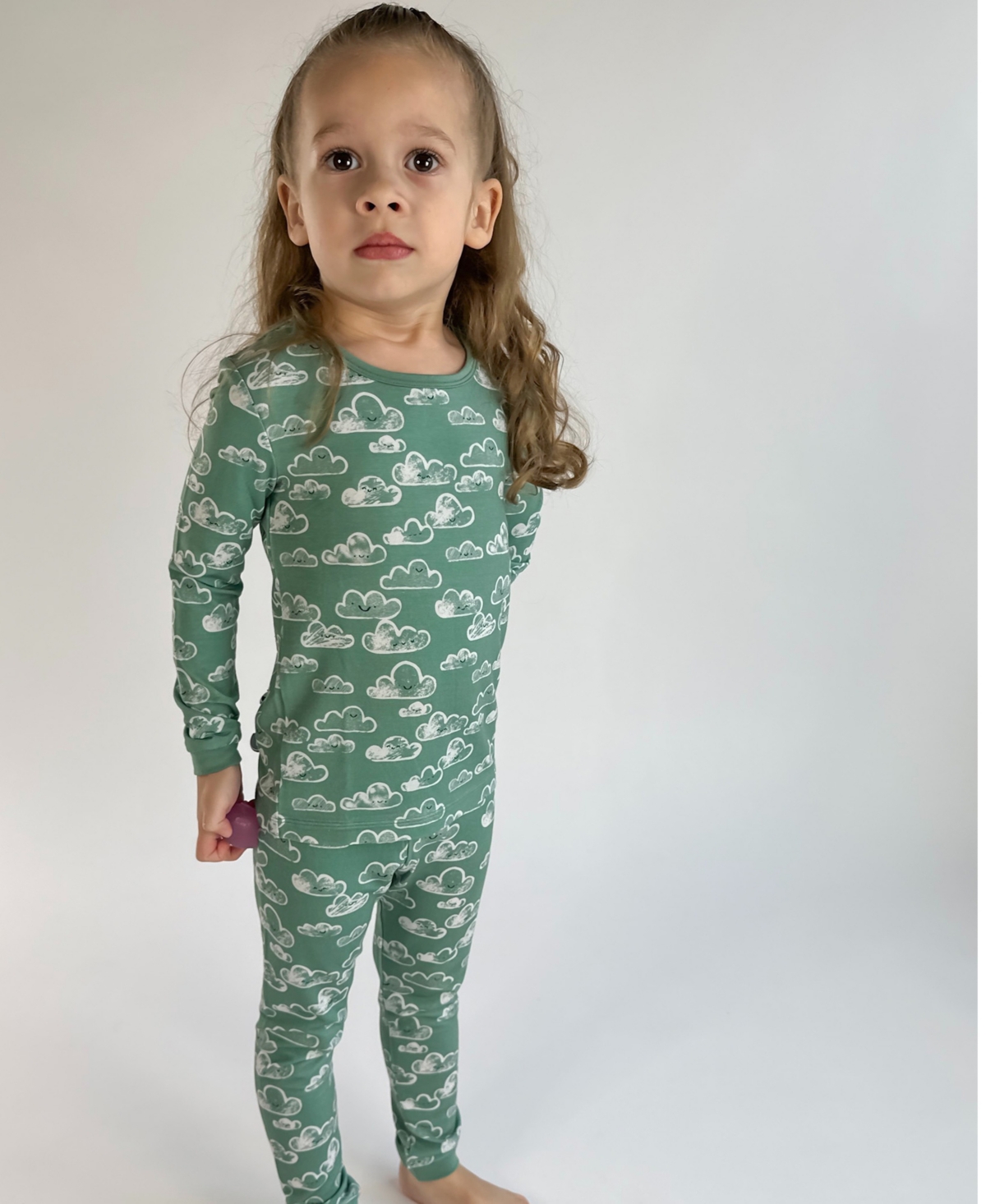 Tiny Knot Co. Baby Boys And Girls 2-piece Long Sleeve Pajama Set In Happy Skies