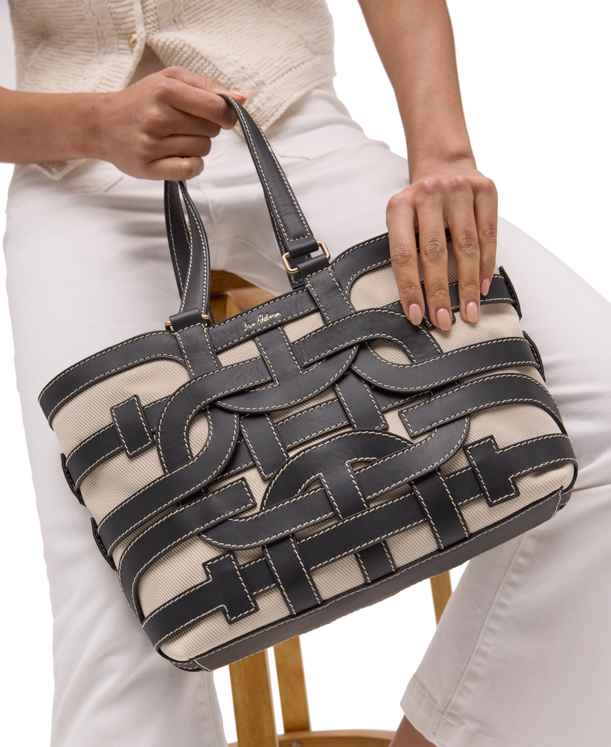 SAM EDELMAN BAY SMALL DYE CUT TOTE 