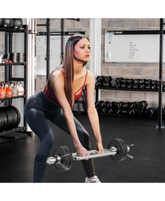 700 LBS Olympic Triceps Bar with Knurled Handles for Squats, Deadlifts, Shrugs