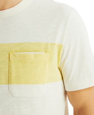 Men's Short Sleeve Chest Stripe Crewneck T-Shirt