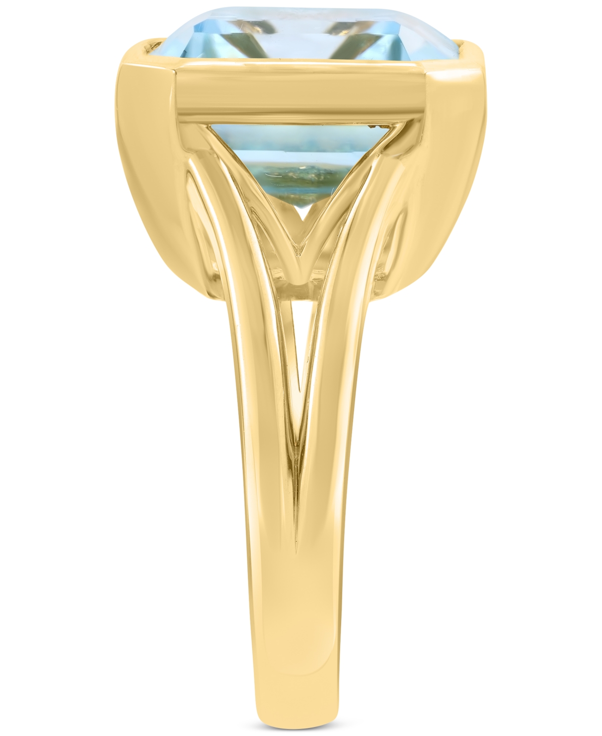 Effy Collection Effy Citrine Statement Ring (11 Ct. T.w.) In 14k Gold Over Silver (available In Blue Topaz) In Blue