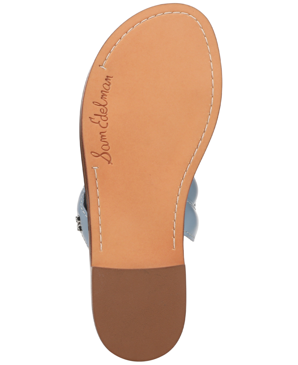 Sam Edelman Hellen Braided Slide Sandal Blue Breeze Leather In Blue