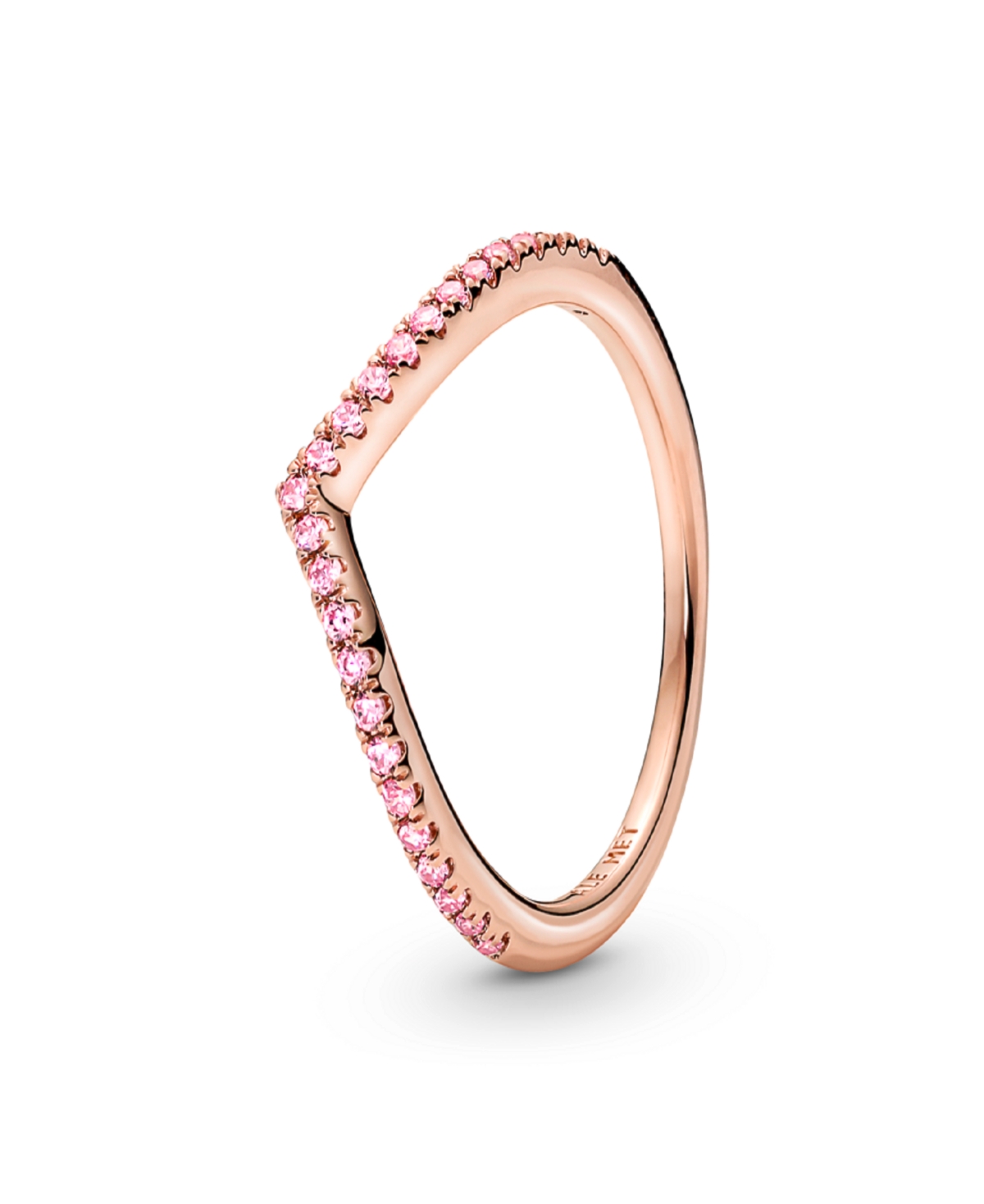 Pandora Sterling Silver Timeless Wish Sparkling Statement Ring In Rose Gold