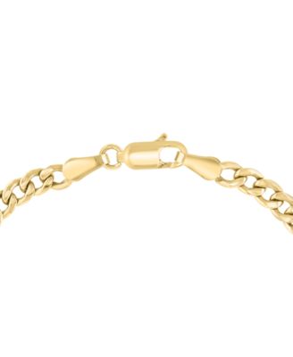 EFFY&reg; Onyx (9 x 8-1/2 mm) & Diamond (1/4 ct. t.w.) Heart Flex Bracelet in 14k Gold Over Silver