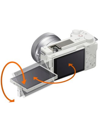 Sony Alpha ZVE10 II APS-C Interchangeable Lens Mirrorless Content Creators Camera Kit and 16-50mm Lens Kit (White)