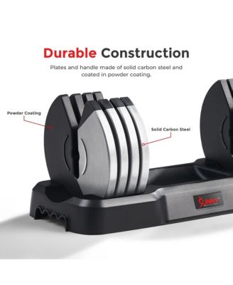 Elite Adjustable Dumbbell 55-Pound, Anti-Slip Steel Handle