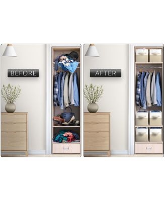 6 Pack 11" Two Tone Foldable Storage Cubes with Handles - Perfect for clothes, toys, books, linens, and more