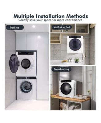 2.6 Cu.ft Compact Clothes Dryer with Touch Panel and 2 Modes