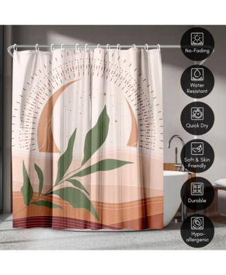 Boho Desert Water-Resistant Bath Curtain, 71x74
