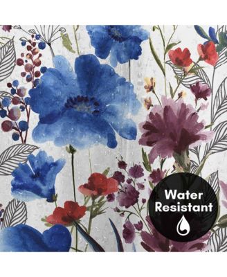 Floral Shower Curtain, Water-Resistant, 71" x 74"