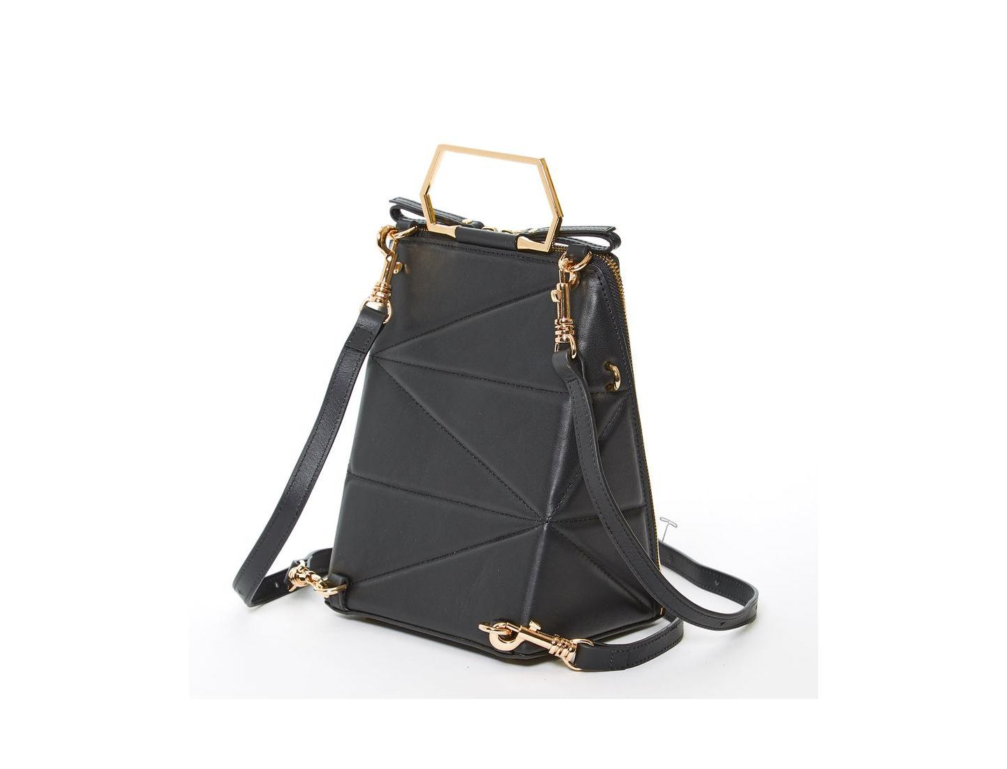 Рюкзак SUSU Black Leather Purse for Women Convertible Crossbody Bag, Classic Top Handle Handbag Stylish Quite Luxury Everyday Bag, цвет: Чёрный — фото 3