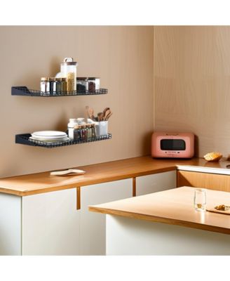 24"x12" Garage Wall Shelves, 4 Pack, Black