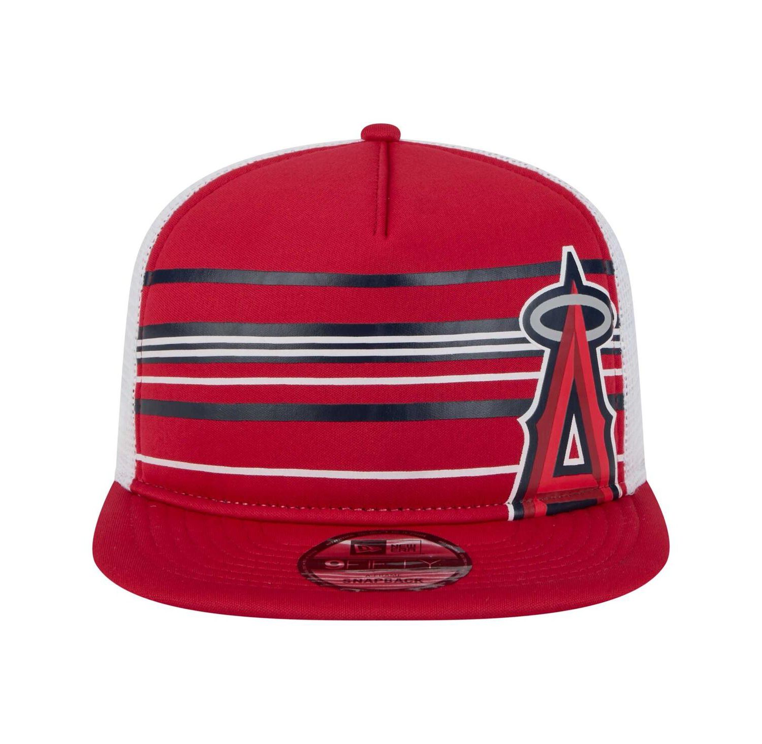 Men's Red Los Angeles Angels 9FIFTY A-Frame Trucker Snapback Hat