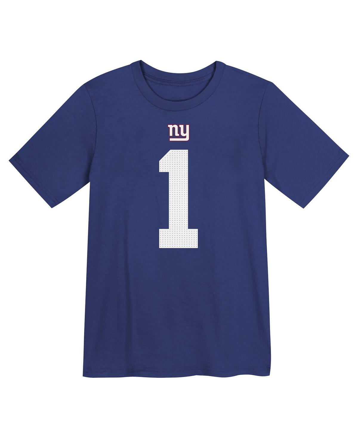 Nike Preschool Malik Nabers Royal New York Giants Name Number T-shirt In Royal