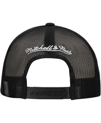 Men's Black Brooklyn Nets Script Trucker Adjustable Hat