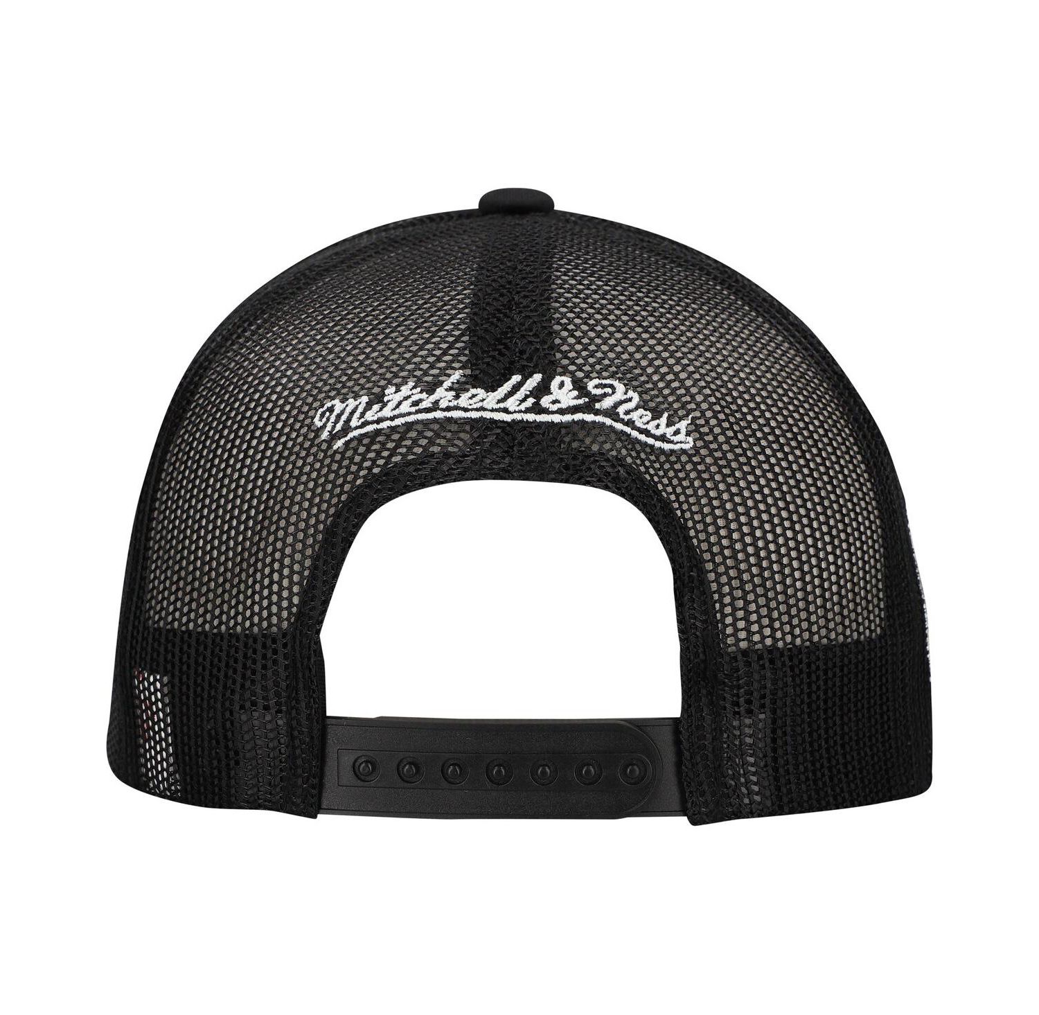 Men's Black Brooklyn Nets Script Trucker Adjustable Hat