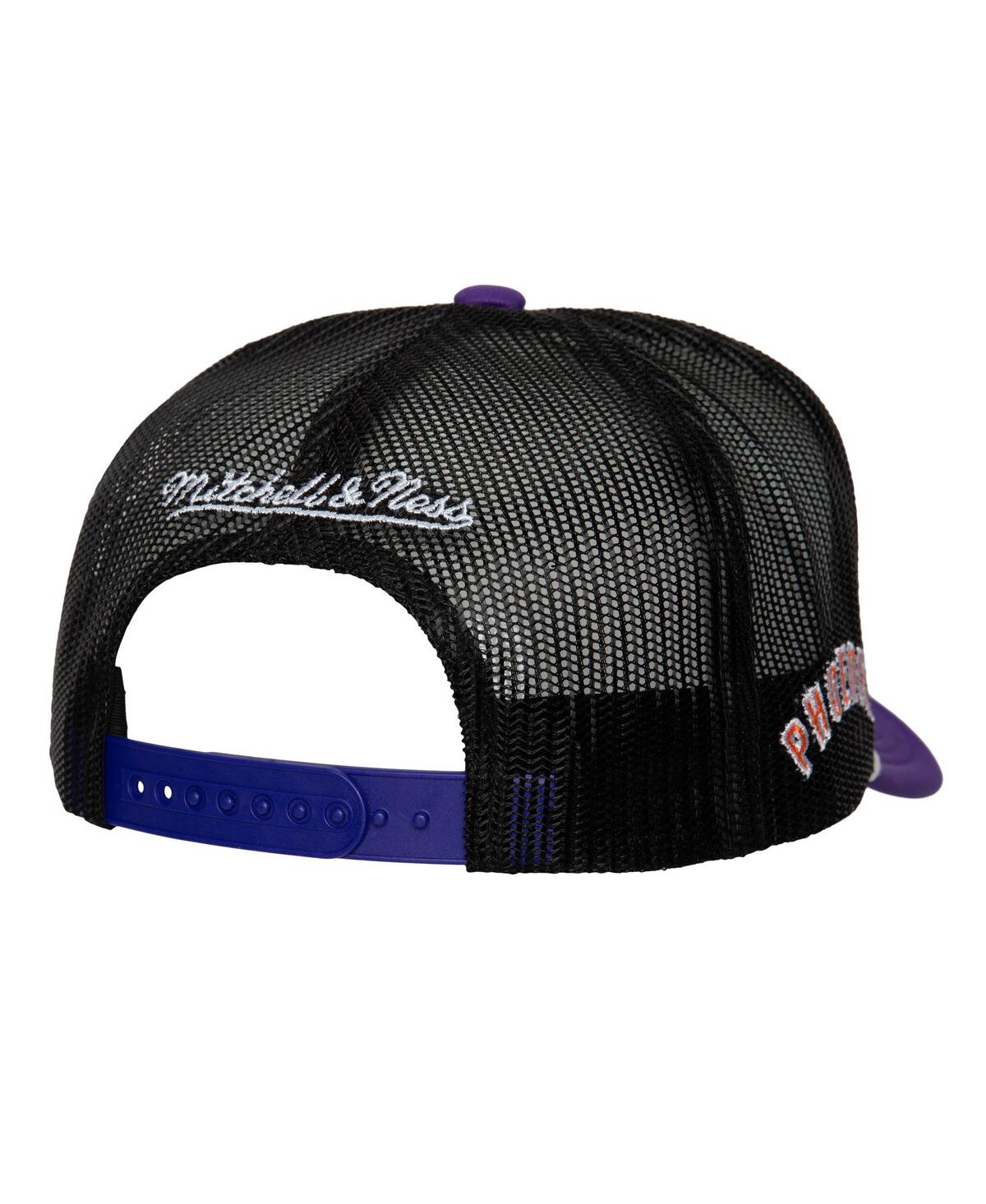 Mitchell & Ness Men's White Phoenix Suns Hardwood Classics Blocker Foam Front Trucker Snapback Hat In White