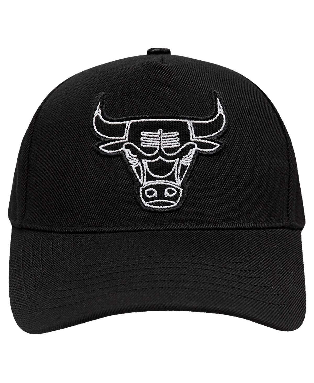 Pro Standard Men's Black Chicago Bulls Paint The City Pinch Front Snapback Hat In Black