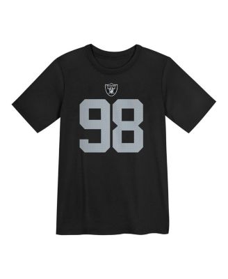 Preschool Maxx Crosby Black Las Vegas Raiders Player Name Number T-Shirt