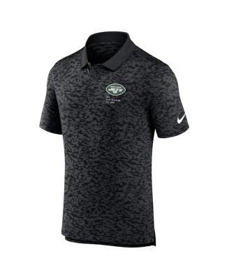 Men's Black New York Jets Pique Fashion Performance Polo Shirt