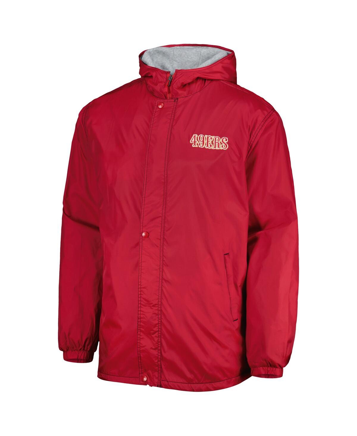 DUNBROOKE MEN'S SCARLET SAN FRANCISCO 49ERS BIG TALL LEGACY STADIUM FULL-ZIP JACKET 