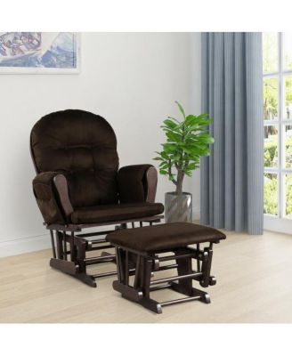 Baby Nursery Relax Rocker Rocking Chair Glider and Ottoman Set