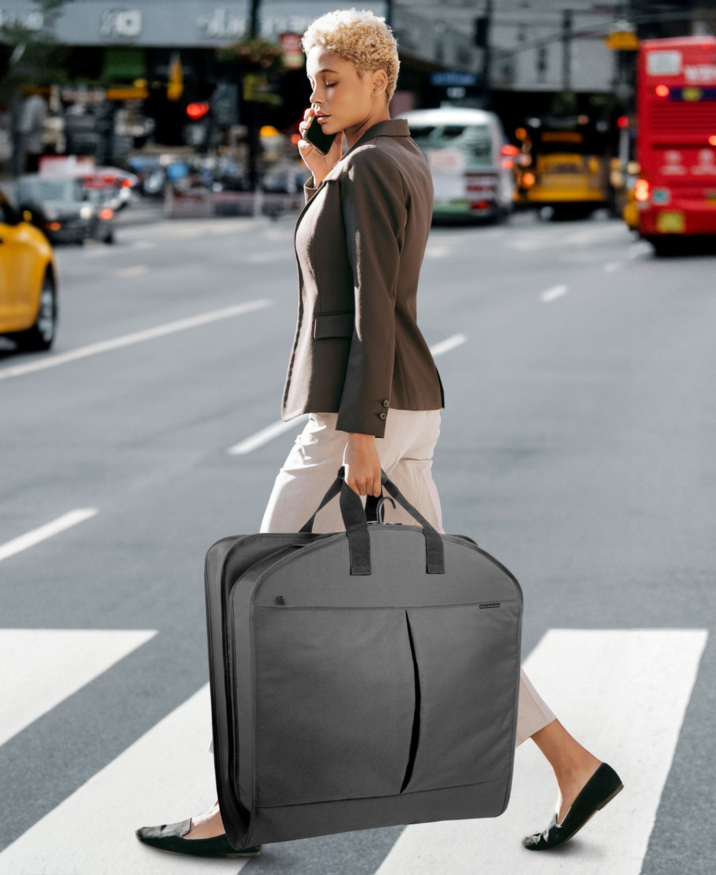 Дорожный чехол для одежды WallyBags 52" Deluxe с карманами, цвет: Чёрный — фото 6