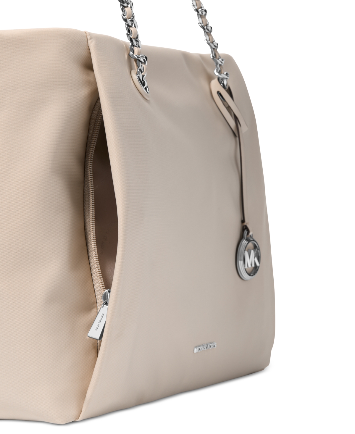 Michael Kors Michael  Georgia Extra Large Top Zip Nylon Tote In Light Sand