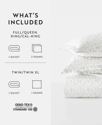 Tranquil Sleep Patterned Duvet Cover Set, Full/Queen