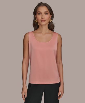 Donna Karan New York - Women's Scoop-Neck Satin Tank Top