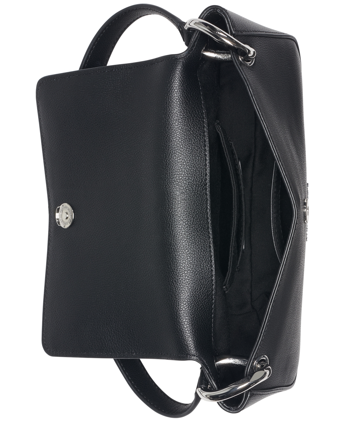 Karl Lagerfeld Monet Floral Embroidery Small Leather Shoulder Bag In Black Cutout