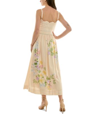 taylor petite midi dress Taylor Petite Sweetheart-Neck Embroidered Midi Dress