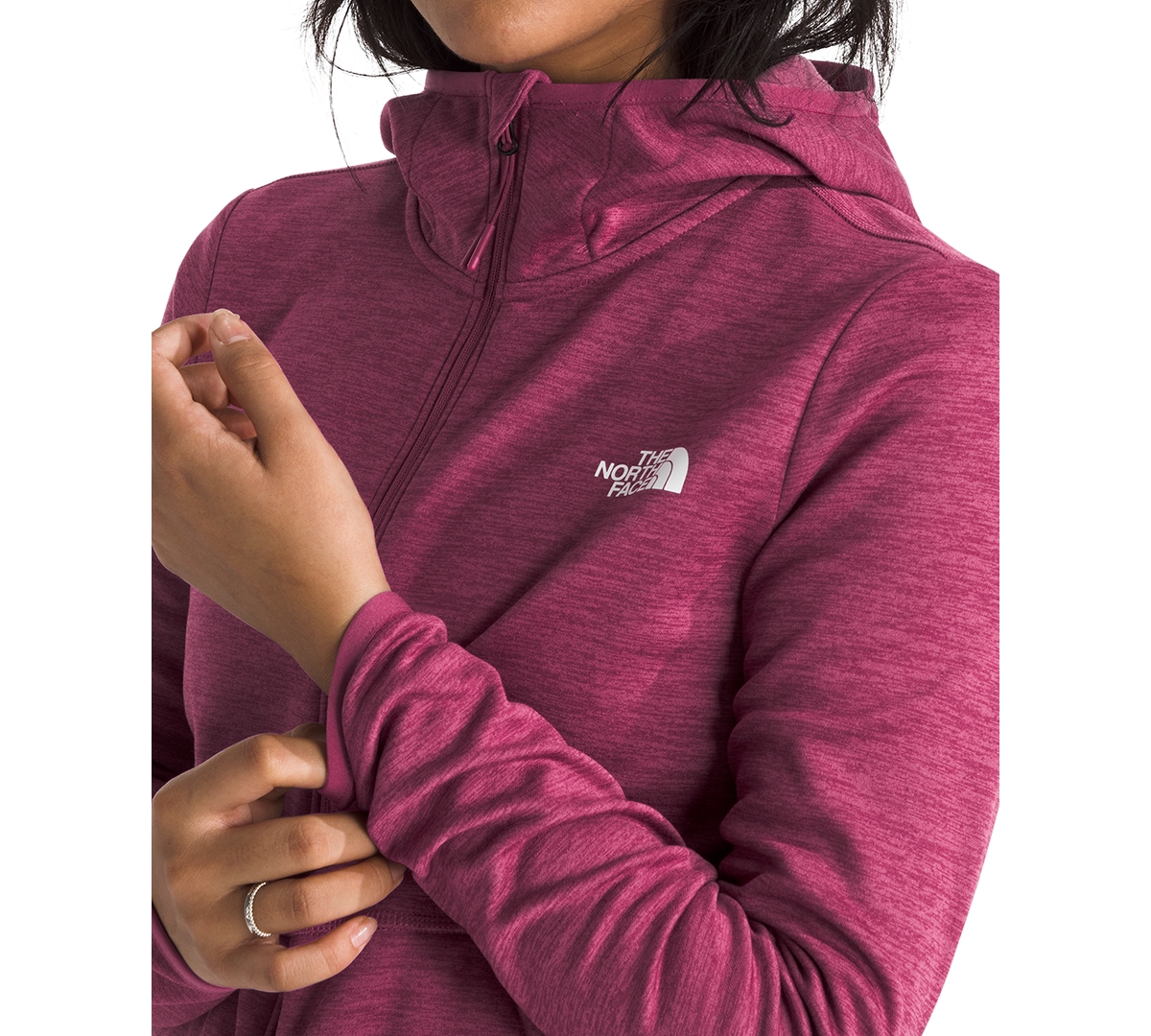 Shop The North Face Women's Canyonlands Full Zip Fleece Hoodie In Cyber Berry