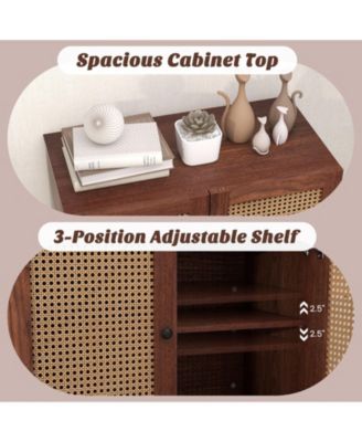 Kitchen Sideboard Cabinet with 2 Doors and Adjustable Interior Storage Shelf