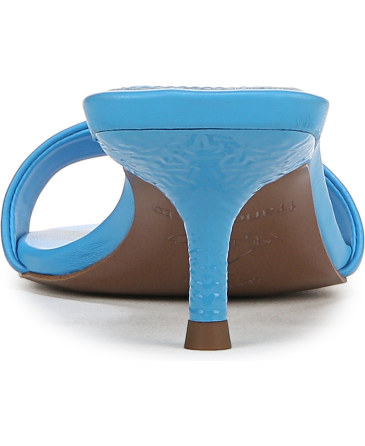 Franco Sarto Women's Roey Open Square Toe Slide Dress Sandals In Vicenza Blue Leather