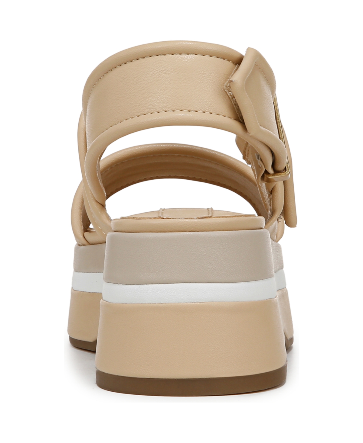 Franco Sarto Piper Slingback Platform Sandal In Buff Beige Faux Leather