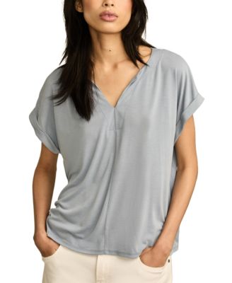 Lucky Brand - Women's Sandwash Notch-Neck T-Shirt
