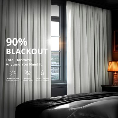 Primary White Grommet Signature Velvet Blackout Curtain