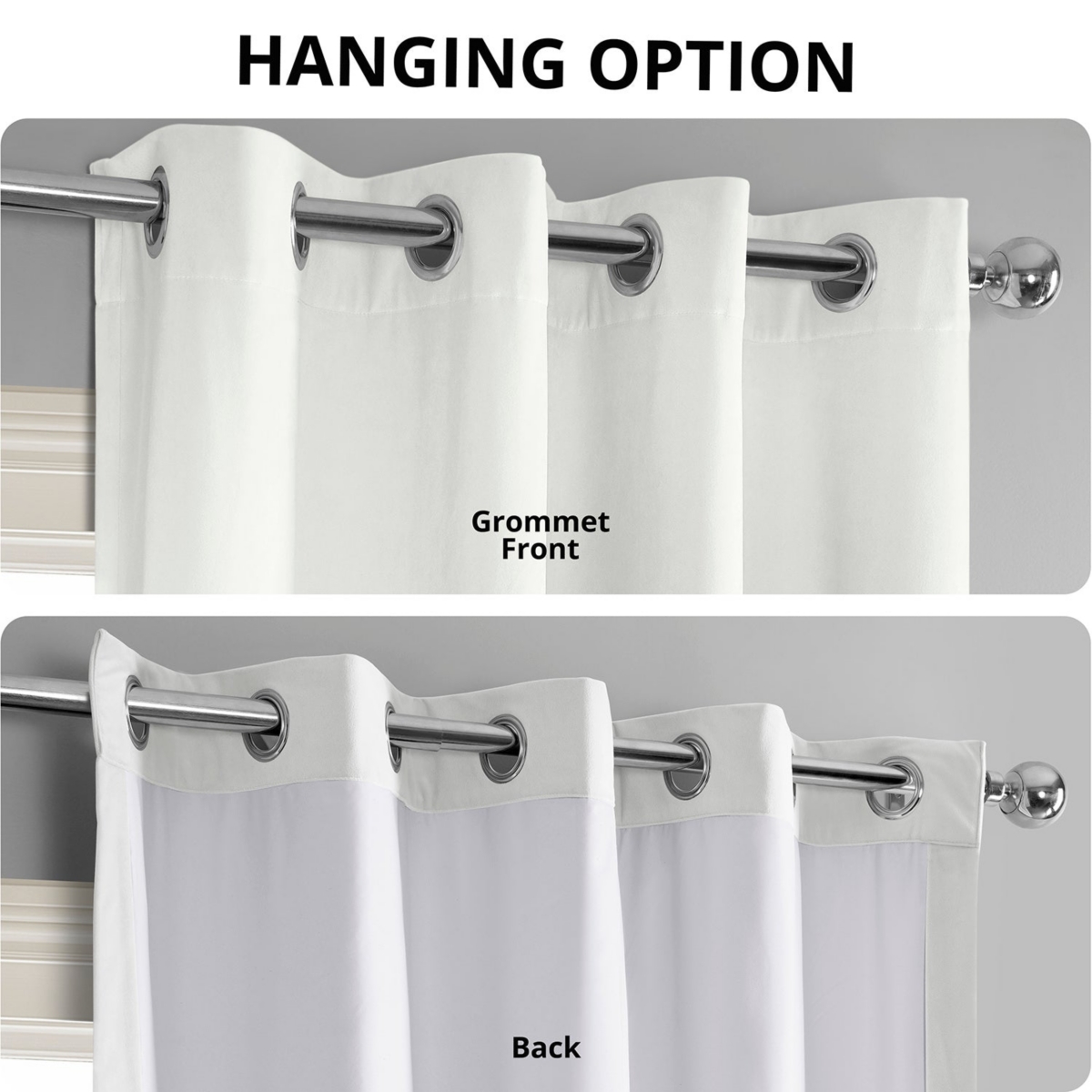 Half Price Drapes Primary White Grommet Signature Velvet Blackout Curtain In White