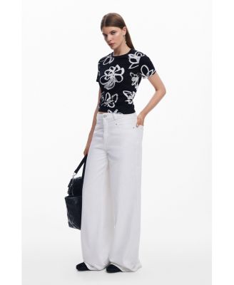 Women's Large flower T-shirt