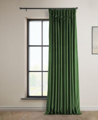 Extra Wide Heritage Plush Velvet Room Darkening Curtain