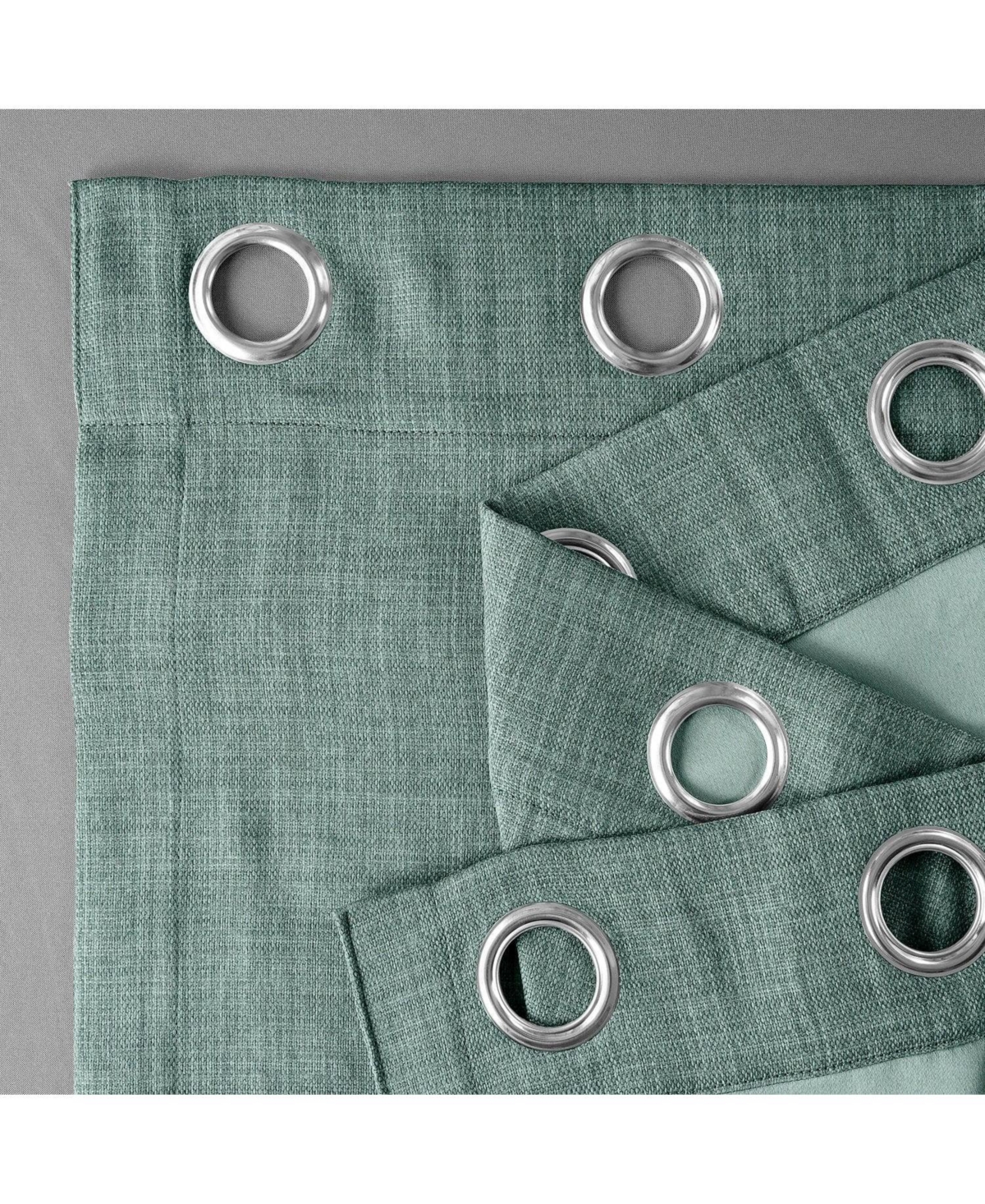 Half Price Drapes Grommet Textured Faux Linen Room Darkening Curtain