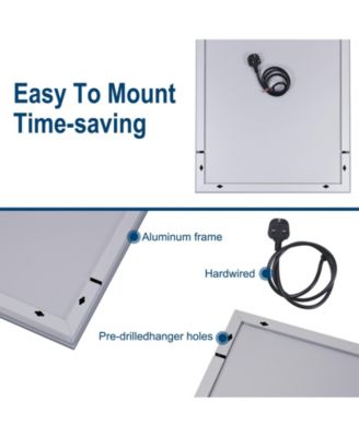 41.3 x 19.7 In Rectangular Led Backlit Illuminated Bathroom Mirror Wall Mounted Makeup Mirror