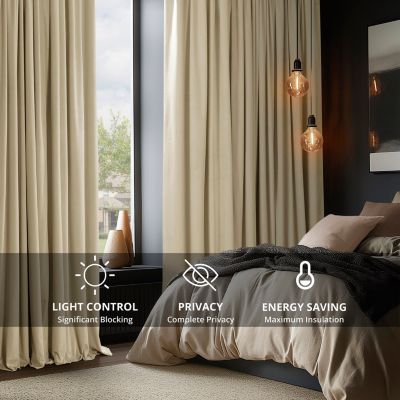 Neutral Ground Grommet Signature Velvet Blackout Curtain